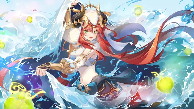 Nilou : La ballarina d'aigua | Impacte Ganshin HD fons de pantalla