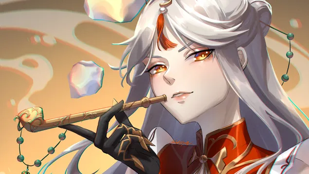 Ningguang (Geo Catalyst Character) - Genshin Impact (Anime Video Game) 4K 壁纸