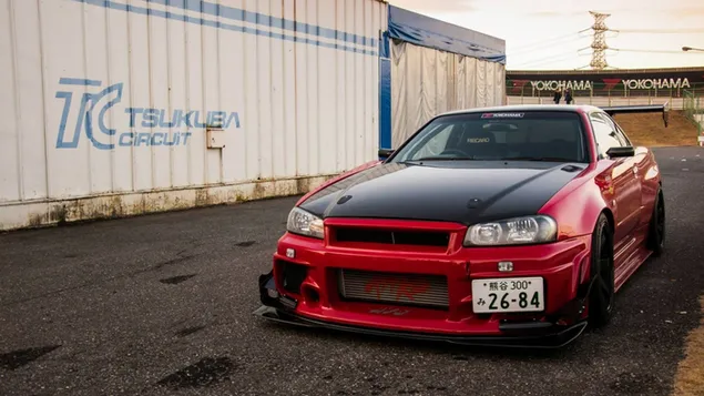 nissan skyline gtr r34 cupé rojo descargar