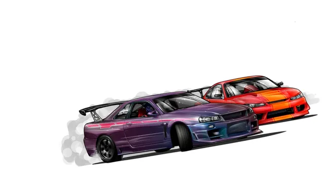 Nissan skyline gtr r34 morado y naranja descargar