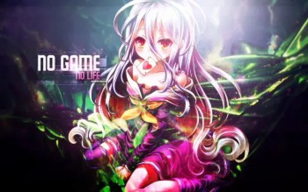 No Game No Life - Shiro, hlavní hrdina HD bakgrunn