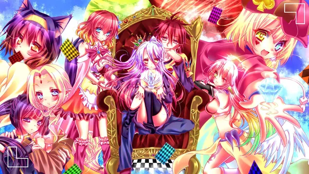 kein spiel, kein leben - shiro, sora, stephanie dola, jibril, tet, izuna hatsuse, shinku nilvalen, chlammy zell herunterladen