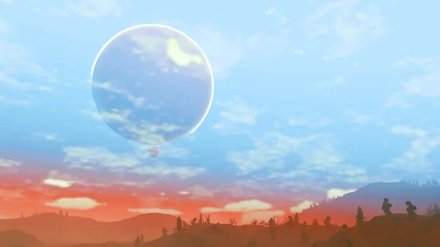 No Man's Sky - Minimalistisk kunst 4K bakgrunn