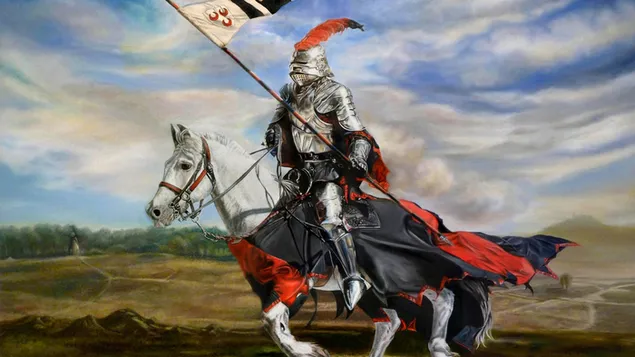 אביר אציל מימי הביניים 2K טפט