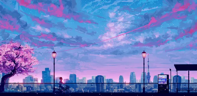 Noche de ciudad de anime descargar