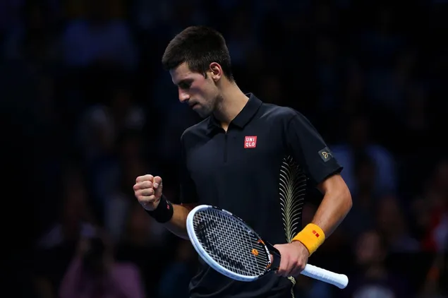 Novak Djokovic, raqueta en mano descargar