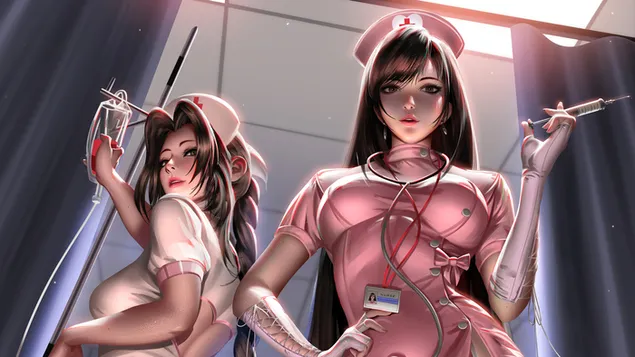 Nurse 'Tifa with Aerith' - Final Fantasy VII Remake (Trò chơi điện tử) tải xuống
