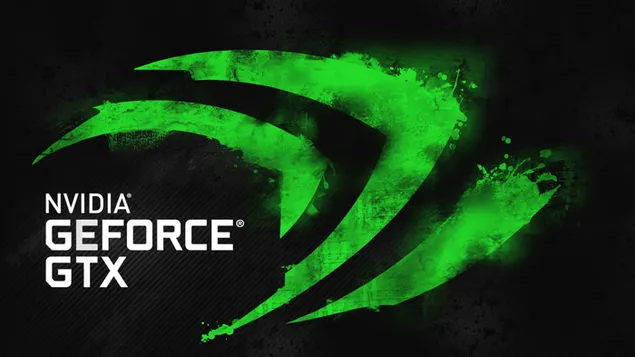 Nvidia geforce gtx-logo, groene kleur, communicatie