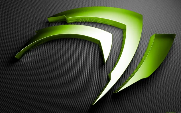 NVIDIA-Logo auf schwarzem Hintergrund herunterladen