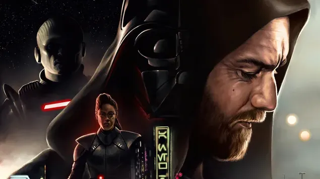 Plakatkunst der Obi-Wan Kenobi-Serie 4K Hintergrundbild