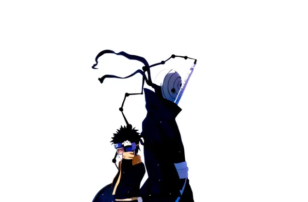 obito uchiha & hans barn skuggar bakom honom ladda ner