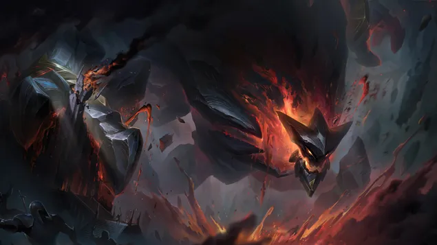 Obsidiana 'Malphite' Splash Art | Lliga de Llegendes 8K fons de pantalla