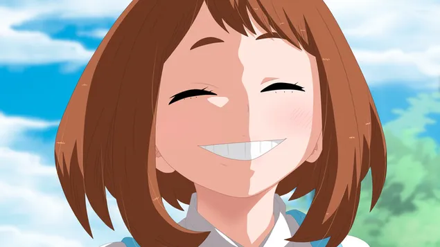 Hình nền Ochaco Uraraka Mỉm cười 4K