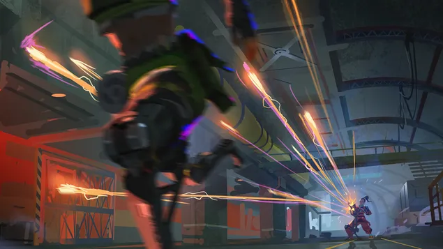 Páipéar balla Ochtan vs. Rampart (Scáileán Luchtaithe S9) - Apex Legends (Cluiche Físeáin)4K