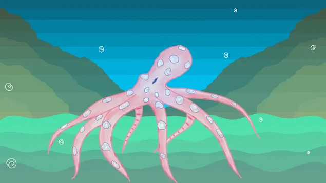 Octopus 4K achtergrond