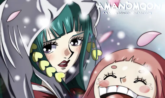 Оиран Комурасаки жив назад 4K тапет