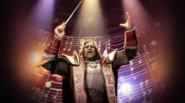 Omniknight iš DOTA 2 4K ekrano užsklanda