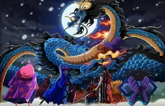 보름달에 원피스 애니메이션 시리즈 캐릭터 2K 배경화면