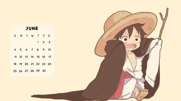 One Piece - Baby Monkey D. Luffy, June 2023 Anime Calendar download