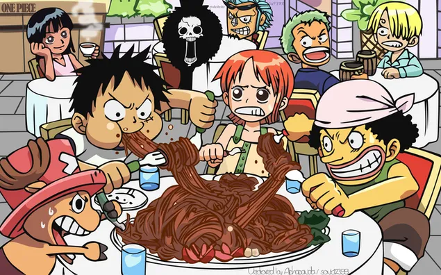 One Piece - Eating HD bakgrunn