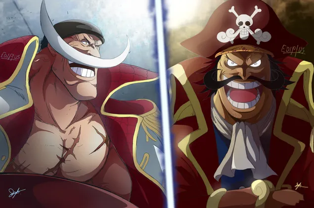 One Piece - Edward Newgate & Gol D. Roger 2K wallpaper