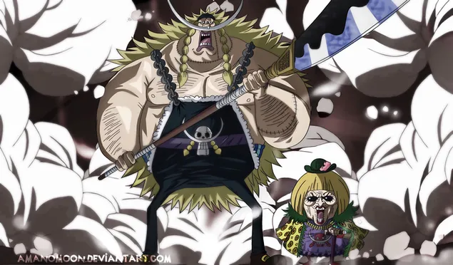 Taustakuva One Piece - Edward Weevil & Miss Bakkin 2K