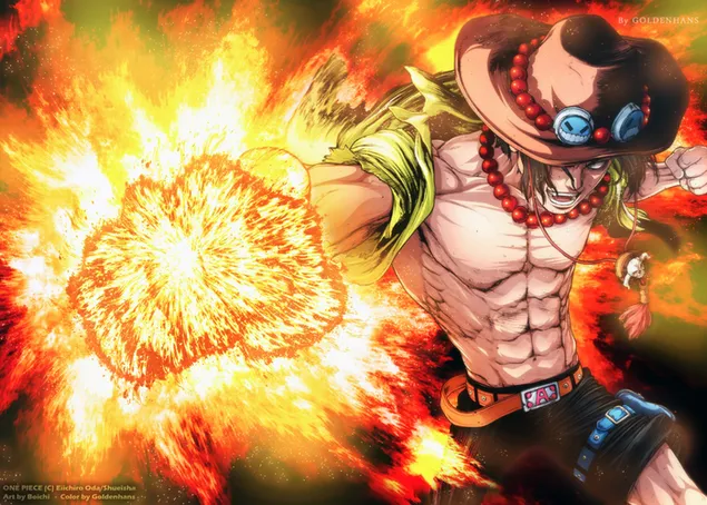 One Piece - Tinju Api Portgas D. Ace HD wallpaper