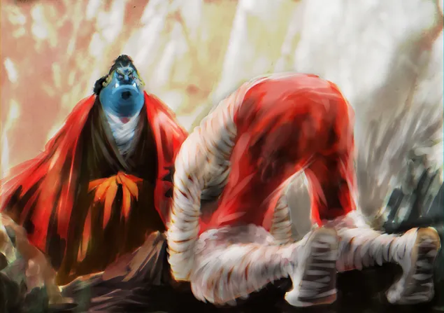 One Piece - Jinbe & Monkey D. Luffy 2K bakgrund