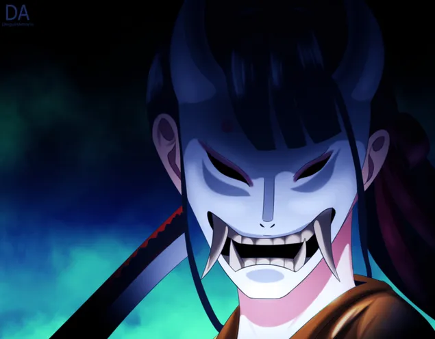 one piece - kiku con maschera scarica