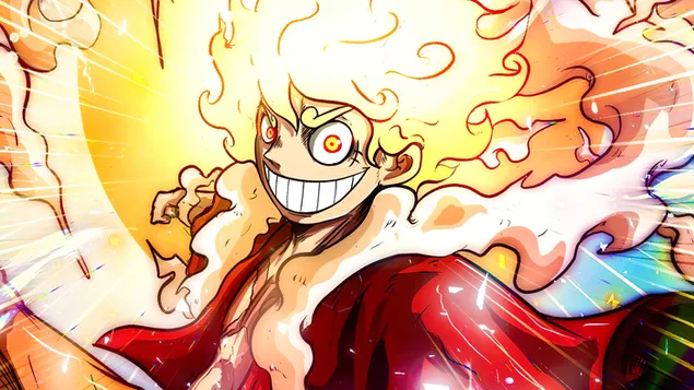 Hình nền One Piece - Luffy Gear 5 thức tỉnh 4K