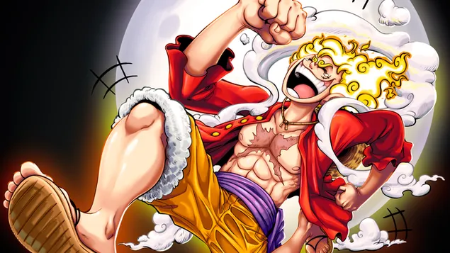 Hình nền One Piece | Luffy Gear 5 Thần Mặt Trời 4K