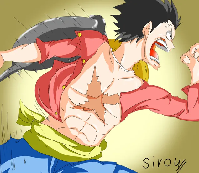 Einteiler - Monkey D. Ruffy Gear 3rd HD Hintergrundbild