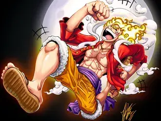 Tapeta One Piece - Monkey D. Luffy Gear 5 Awakening Cartoon Physics 2K