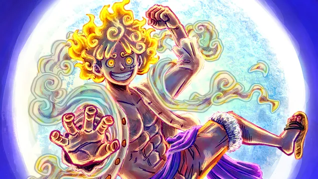 One Piece - Monkey D Luffy Gear 5 Sun God 4K wallpaper