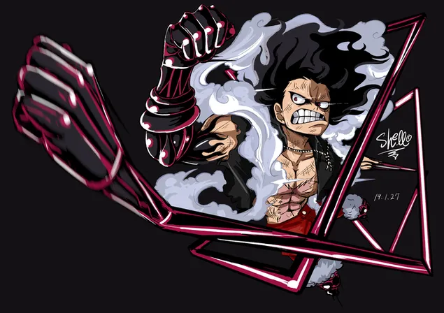 One Piece - Monkey D. Luffy Gear Four Snakeman aflaai