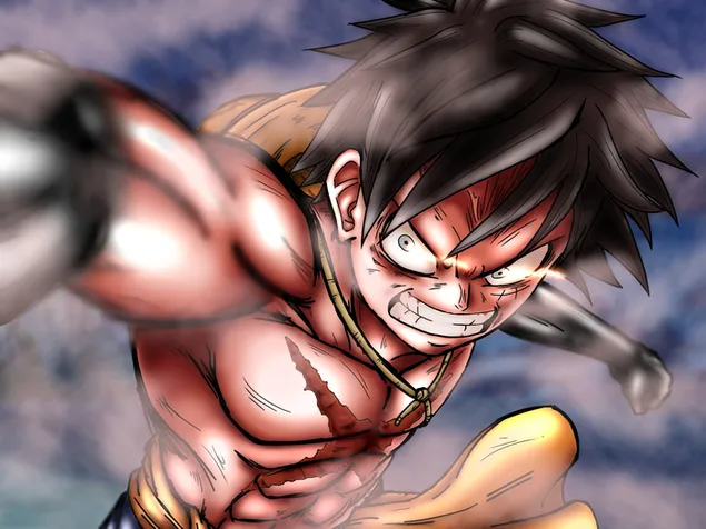One Piece - Affe D. Ruffy Haki HD Hintergrundbild