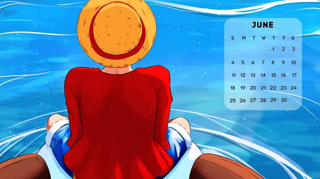 ワンピース 海のモンキー・D・ルフィ 2023年6月アニメカレンダー 4K 壁紙