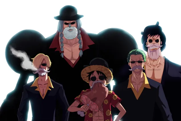 Ταπετσαρία One Piece - Monkey D. Luffy, Roronoa Zoro, Sanji, Kin'emon, Franky 2K