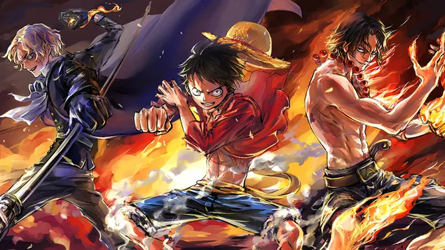 One Piece - Monkey D. Luffy, Sabo, Portgas D. Ace HD wallpaper