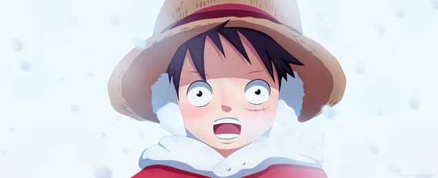 One Piece - Monkey D. Luffy, Snowing 2K bakgrunn