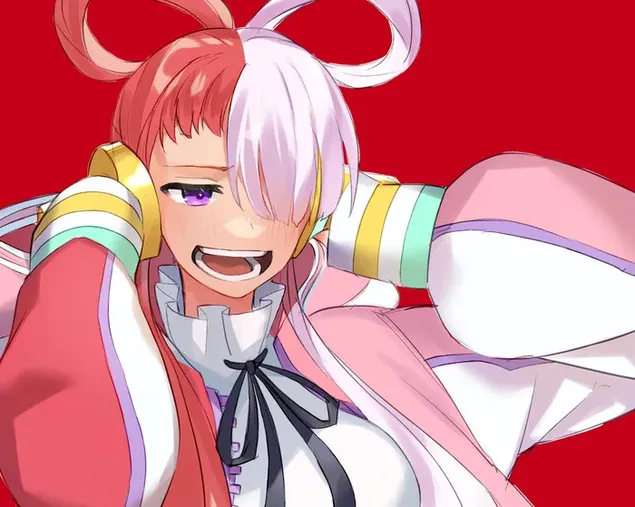 Tapeta One Piece Movie, červená dievčenská anime postava 2K