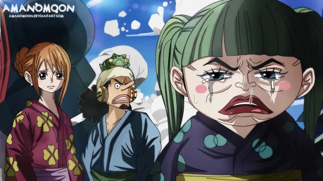 Hình nền One Piece - Nami, Usopp & Shinobu 2K