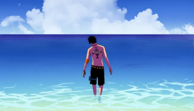 One Piece - Portgas D. Ace,Ocean 2K wallpaper download