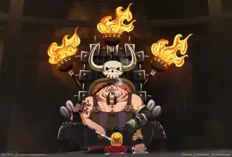 원피스 - Queen The Plague,Monkey D. Luffy & Hyogoro HD 배경화면