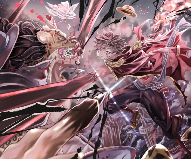 One Piece - Rob Lucci contra Monkey D Luffy HD fondo de pantalla