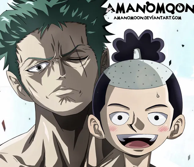 One Piece - Roronoa Zoro & Momonosuke unduhan