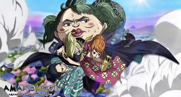 One Piece - Shinobu, Nami, Nico Robin & Sanji Vinsmoke 2K Hintergrundbild