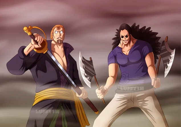 One Piece - Silvers Rayleigh & Scopper Gaban 2K papel de parede