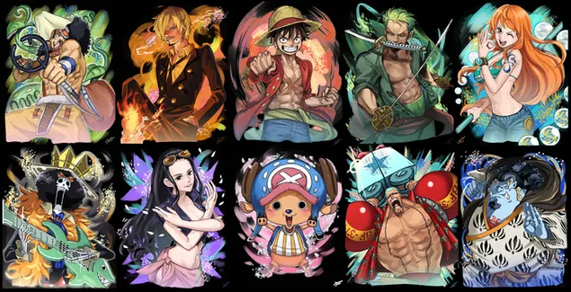One Piece - Strohhut (Mugiwara) Pirates 2K Hintergrundbild