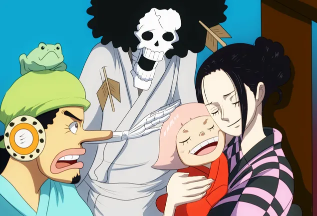 One Piece - Toko, Usopp, Nico Robin y Brook 2K fondo de pantalla